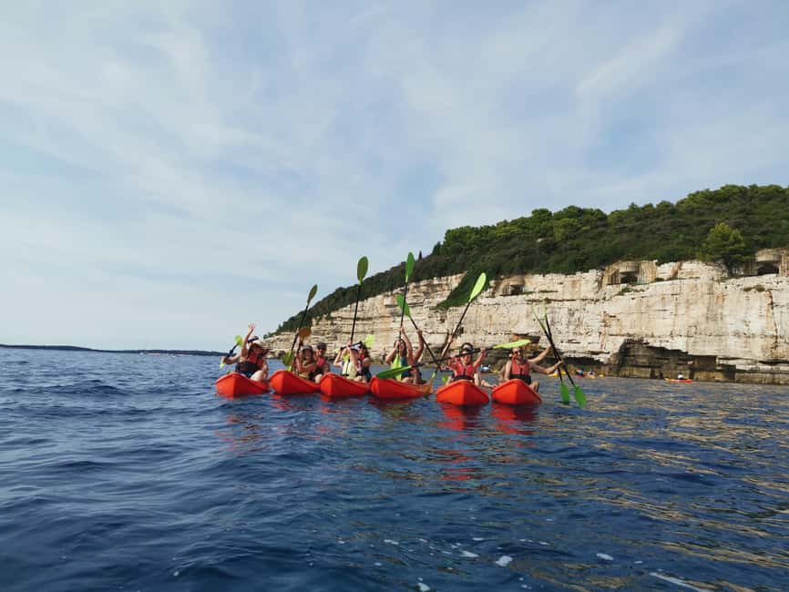 Pula: Sea Adventure – Boat, Kayak, Snorkeling & Cliff Jumps - Snorkeling over fish, sea urchins, and starfish