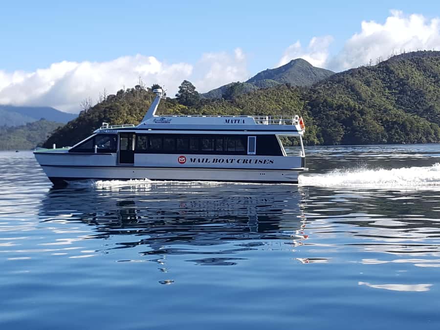 Queen Charlotte Sound Mail Boat Cruise from Picton - On board the nine-seat boat or catamaran