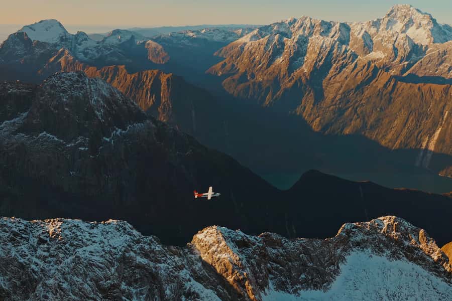 Queenstown: Milford Sound Flight and Cruise - Landing beneath Mitre Peak