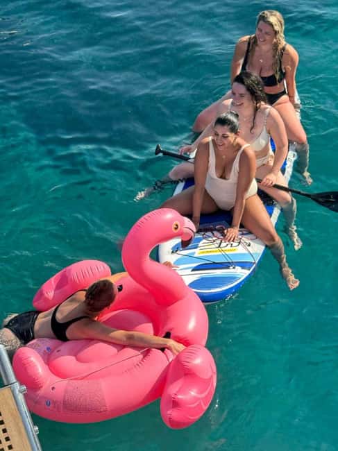 Rethymno Premium Catamaran Cruise: Healthy Lunch & Open Bar - Lunch on deck, with a Cretan point of view