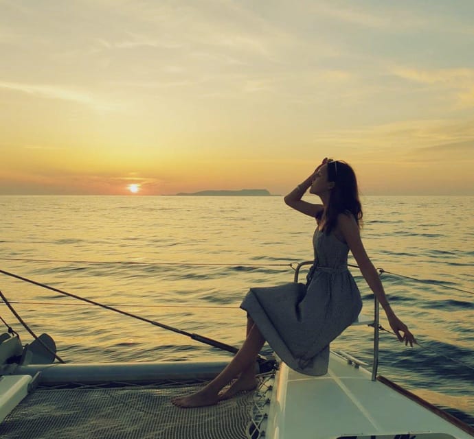 Rethymno: Sunset Catamaran Cruise - Sushi & Open Bar - The Geropotamos stop gives you real time in the water