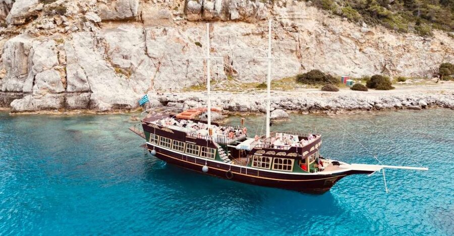 Rhodes: All Inclusive Day Cruise with BBQ & Unlimited Drinks - The first 40 minutes: coffee, donuts, and open sea