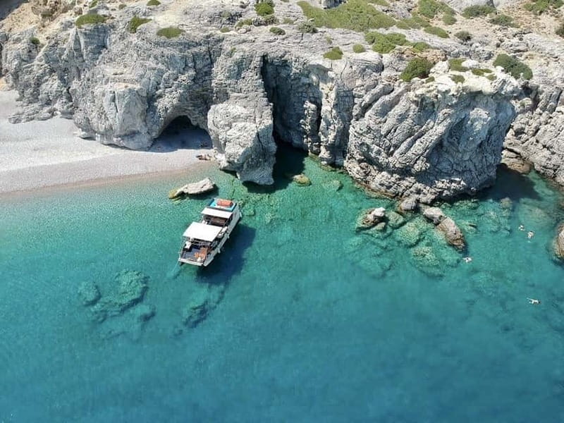 Rhodes: Anthony Quinn, Ladiko and Caves All-Inclusive Cruise - Boarding Aphrodite at Faliraki port