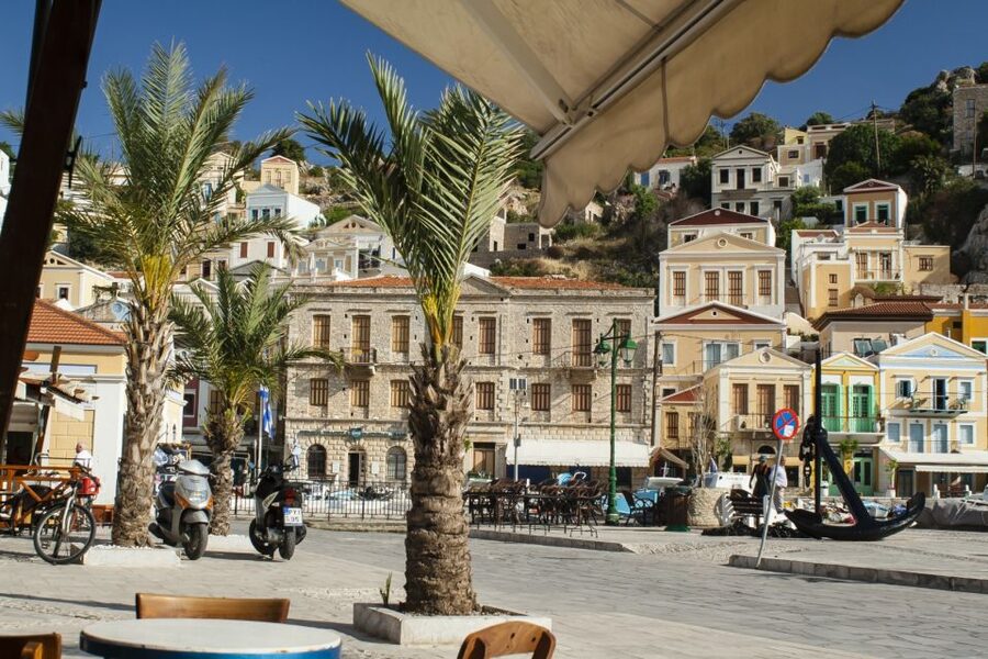 Rhodes: Day Trip to Symi Island by Fast Boat - First look at Gialos, Symi’s colorful harbor