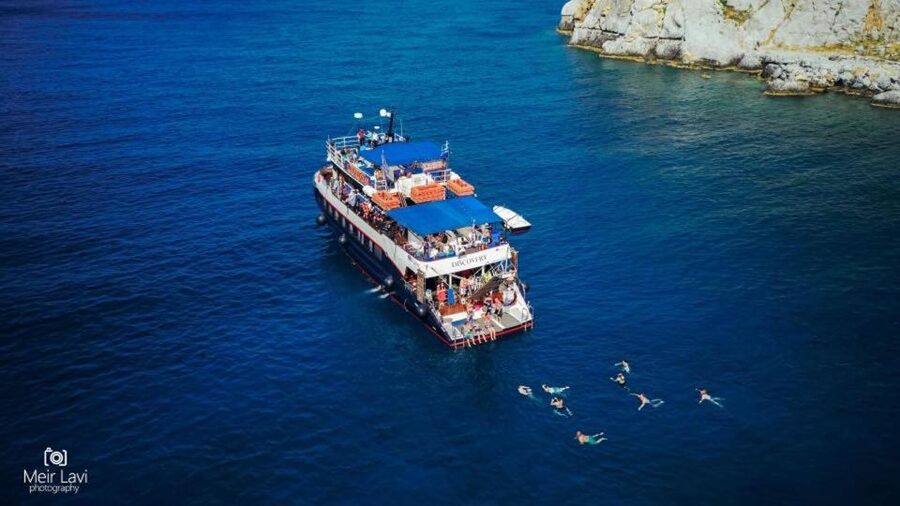 Rhodes: Lindos Cruise with 2 Swim Stops - A Boat Built for a Long Day