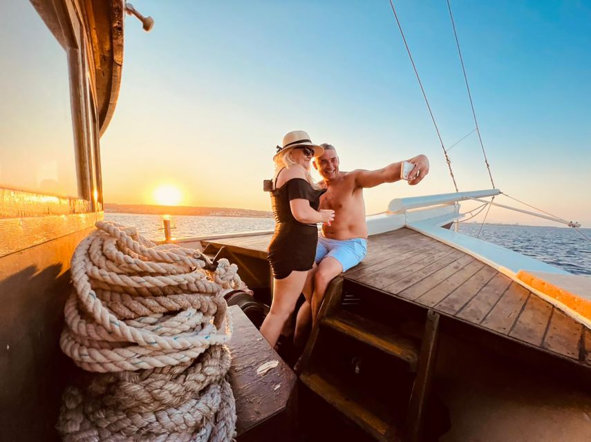 Rhodes: Sunset Cruise with Greek BBQ and Unlimited Drinks - The first 45 minutes: Rhodes from the sea