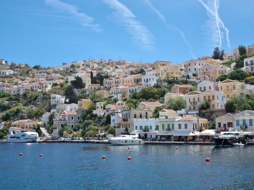 Rhodes: Symi Yacht Tour with Unlimited Drinks and Transfer - St. George Bay brings the best swim and lunch