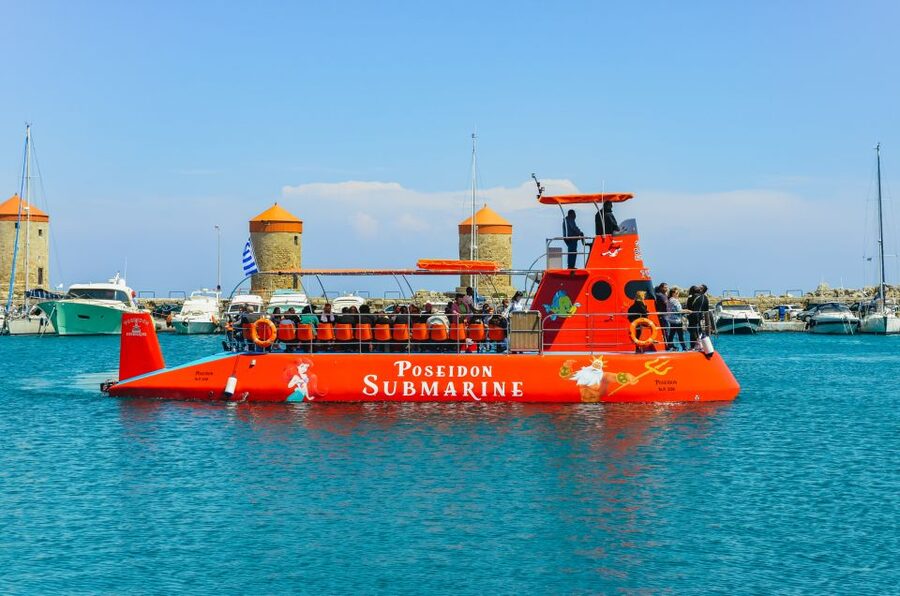 Rhodes Town: Submarine Cruise with Underwater Views - Comfort, seating, and the open deck