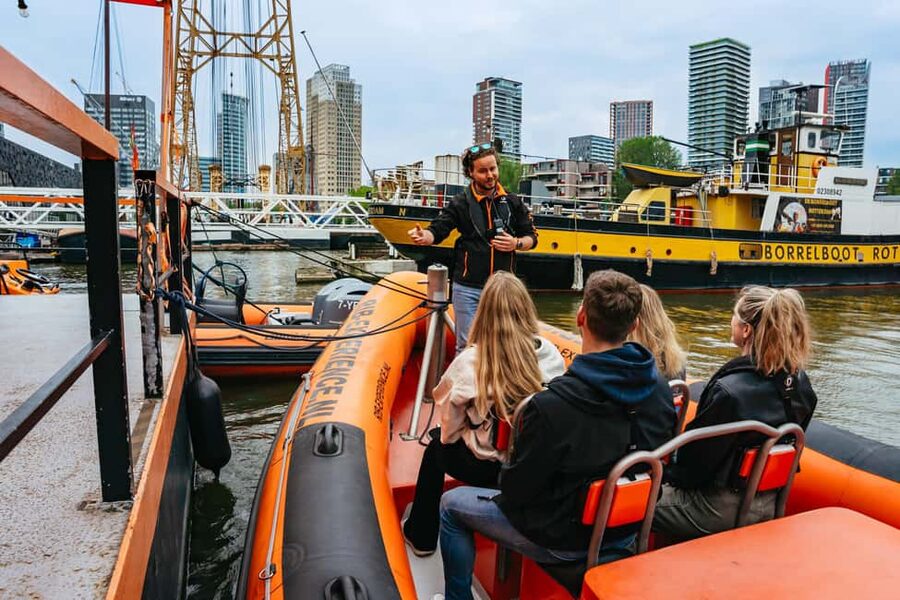 RIB Speedboat Sightseeing Cruise - Boarding in central Rotterdam