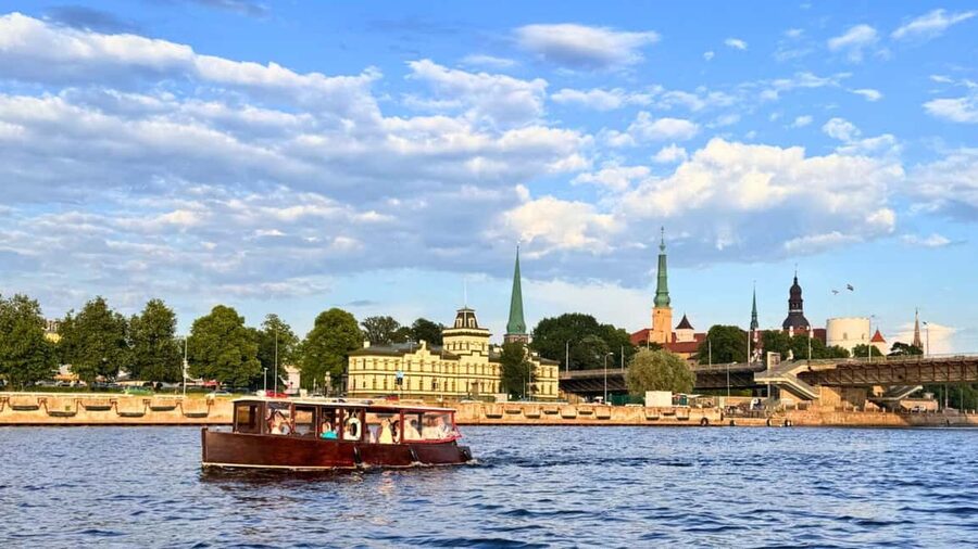 Riga: Canal Boat Tour with Welcome Drink & Audio Guide - Starting at Andrejosta, Riga’s waterside departure point