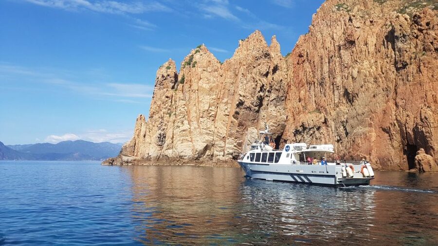 Sagone/Cargèse: Scandola, Piana, Girolata Cruise W/Swimming - The crew, commentary, and boat setup