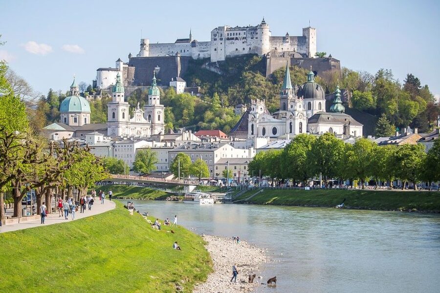 Salzburg: Boat Ride on the Salzach River - The Hagen and Tennen mountain panorama