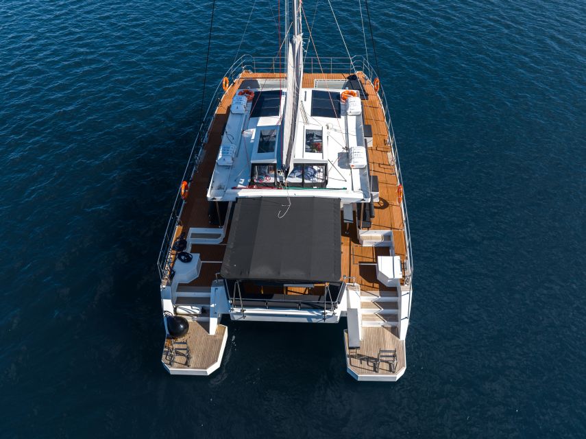 Santorini: Catamaran Caldera Cruise with Meal and Drinks - The volcano and its hot springs