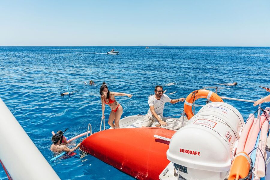 Santorini: Catamaran Tour with BBQ Dinner, Drinks, and Music - Five things worth knowing before you book