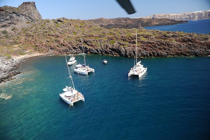 Santorini Classic Catamaran Cruise with BBQ, Drinks and Transfers - Nea Kameni and the BBQ Meal