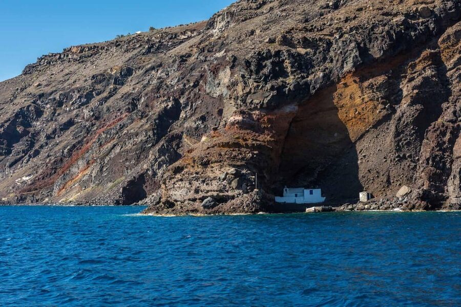 Santorini Port: Cruise to Volcano, Hot Springs & Thirassia - Palea Kameni and the short swim to the springs