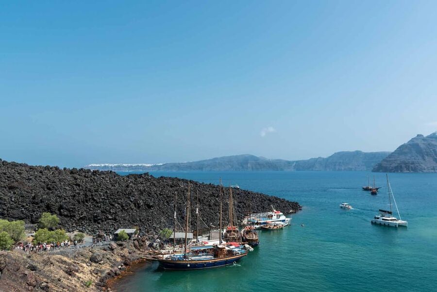 Santorini Port: Cruise to Volcano, Hot Springs & Thirassia - Nea Kameni, Santorini’s volcanic heart