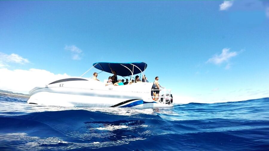 São Miguel: Glass Bottom Boat Tour with Snorkeling - Circling Ilhéu de Vila Franca do Campo