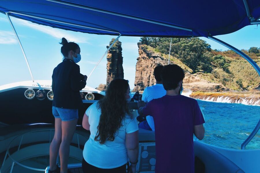 São Miguel: Glass Bottom Boat Tour with Snorkeling - Seeing the islet through the glass bottom