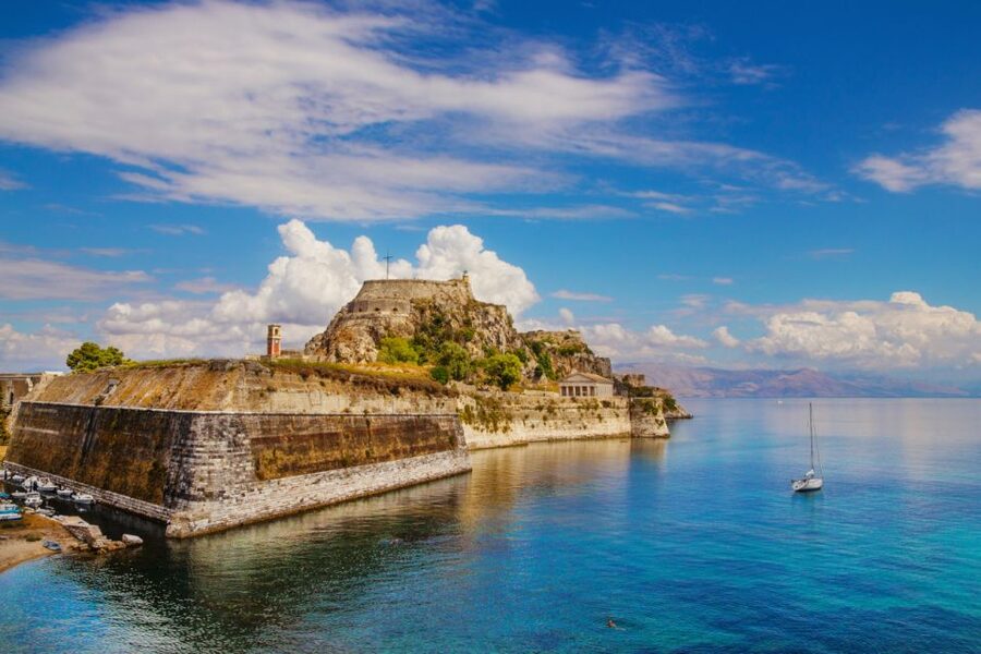 Saranda: Corfu Town and Palaiokastritsa Day Trip with Cruise - Palaiokastritsa: cliffs, coves, and clear water