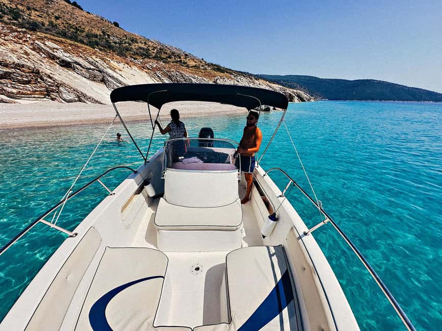 Sarandë: Boat Tour Turtle Cave Kakome & Krorez Snorkeling - Secret Beach and the forgotten anchors