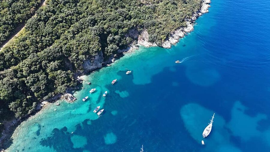 Sarandë: Boat Tour Turtle Cave Kakome & Krorez Snorkeling - Krorez Beach, the main event