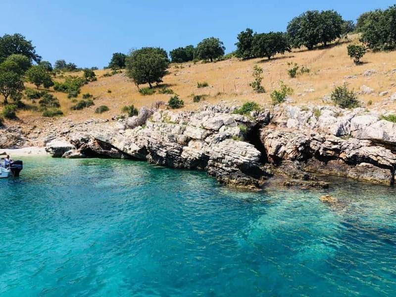 Sarande: Hidden Cave, Gremina, Kakome & Krorez Boat Tour - Gremina Bay offers the first proper swim