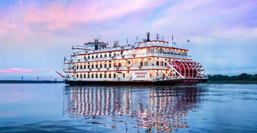 Savannah: Riverboat Sunset Cruise - Boarding near River Street and Olympia Cafe