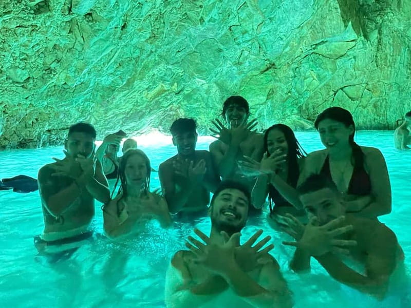 Secret Blue Cave & Grama Bay - Speed Boat Tour - Englishman Bay for Clear Water and Cliffs