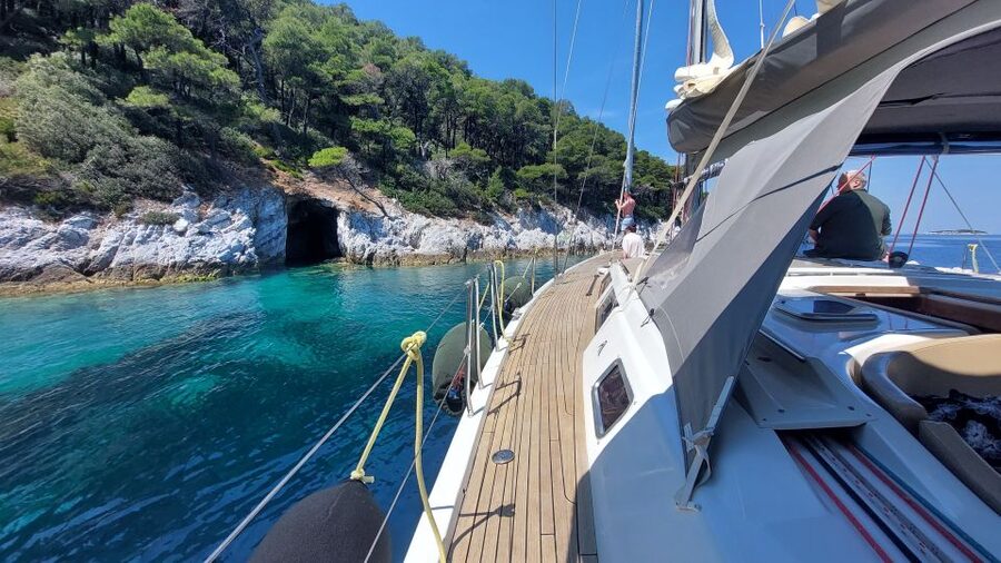 Skiathos: Full-Day Sailing Cruise with Lunch - Argos Beach and the value of unhurried swim stops