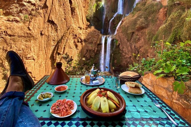 Small group Ouzoud Waterfall Guided Tour Boat Ride from Marrakech - Getting close by boat