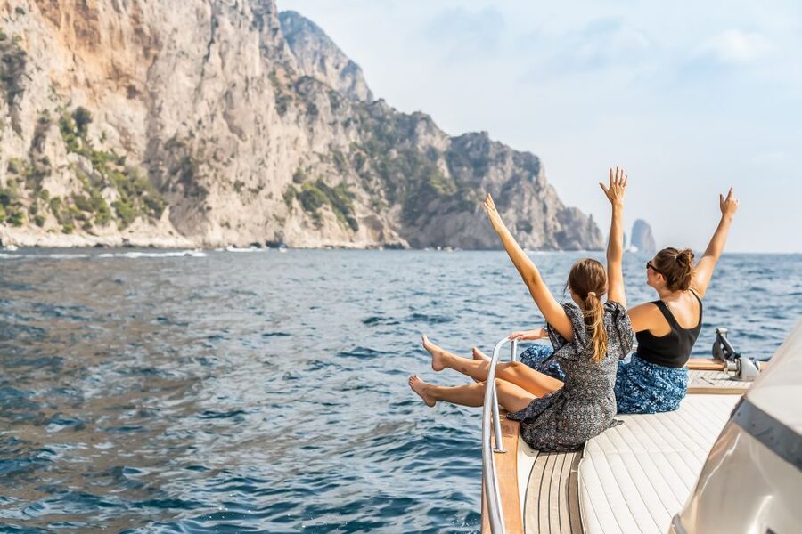 Sorrento: Exclusive Capri Boat Tour and Optional Blue Grotto - Cruising around Capri’s most dramatic coast