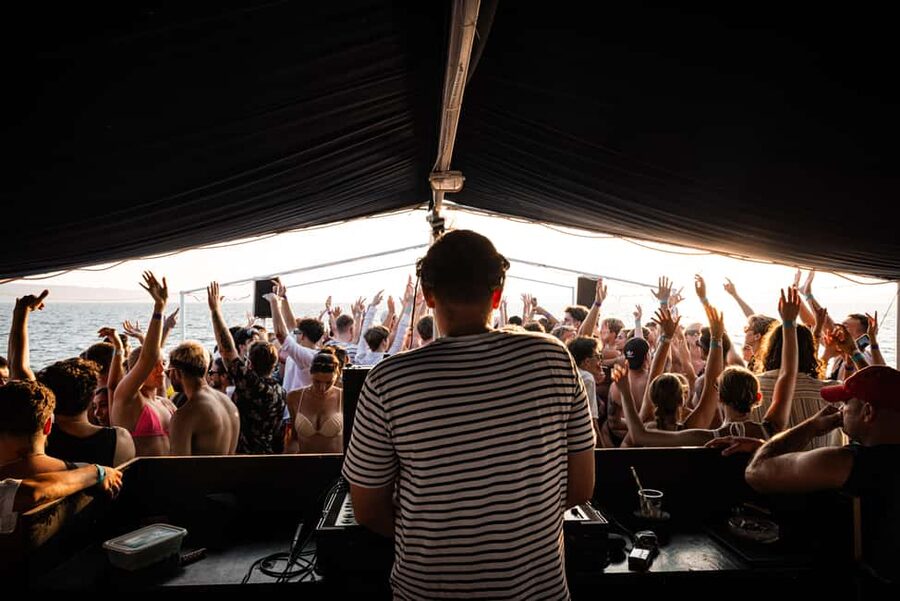 Split: Blue Lagoon Boat Party with DJs, Shots & After Party - Two hours of music, Split views, and social energy