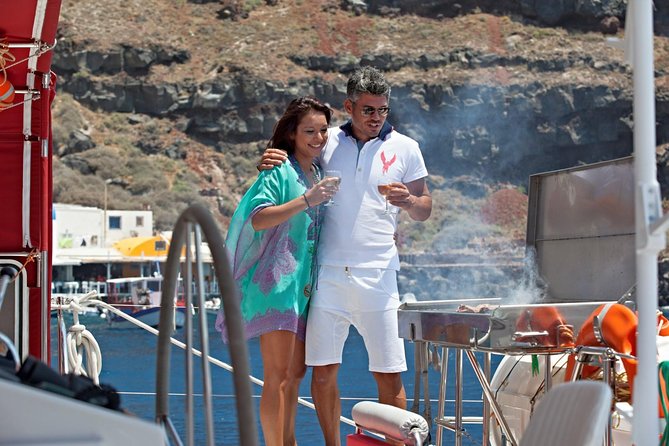Sunset Sailing Catamaran Cruise in Santorini with BBQ and Drinks - Why this cruise works well in Santorini