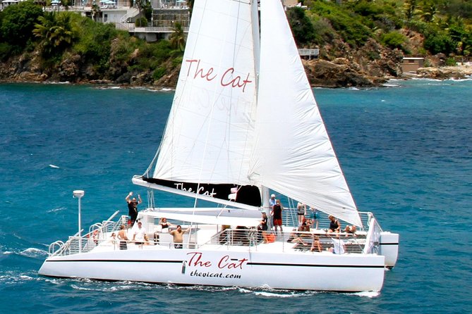 Turtle Cove Catamaran Snorkel and Sail at Little Buck Island STT - Setting out from Marriott Frenchman’s Cove at 1 p.m.
