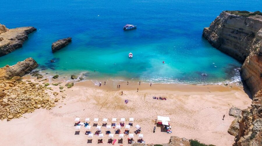 Vilamoura: Guided Sightseeing Cruise with Beach BBQ & Drinks - The coast between Vilamoura and Benagil