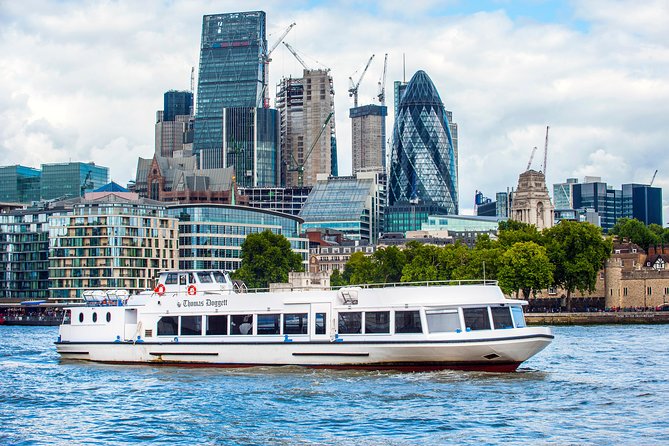 Westminster to Greenwich Sightseeing Thames Cruise in London - Shakespeare’s Globe and the approach to Tower Bridge